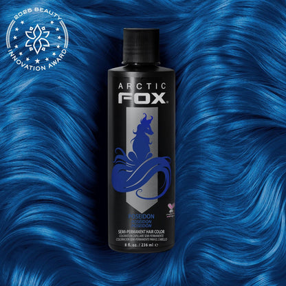 Arctic Fox Semi-Permanent Hair Dye – Poseidon (Vibrant Blue) – Vegan & Cruelty-Free, Ammonia-Free, Long-Lasting Color for All Hair Types, 8 fl oz Avelisse