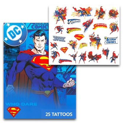 Superhero Tattoos for Kids Bundle – 100 Pcs Marvel & DC Temporary Tattoos | Spiderman, Avengers, Superman, Batman Party Favors