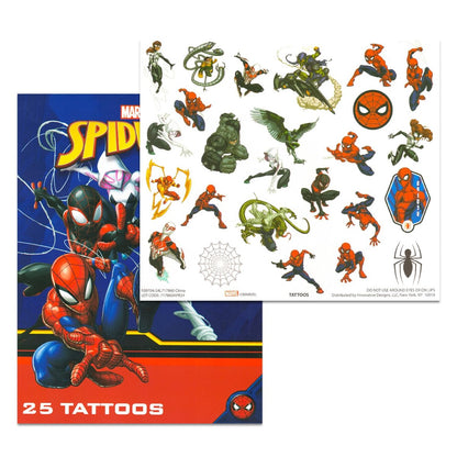 Superhero Tattoos for Kids Bundle – 100 Pcs Marvel & DC Temporary Tattoos | Spiderman, Avengers, Superman, Batman Party Favors
