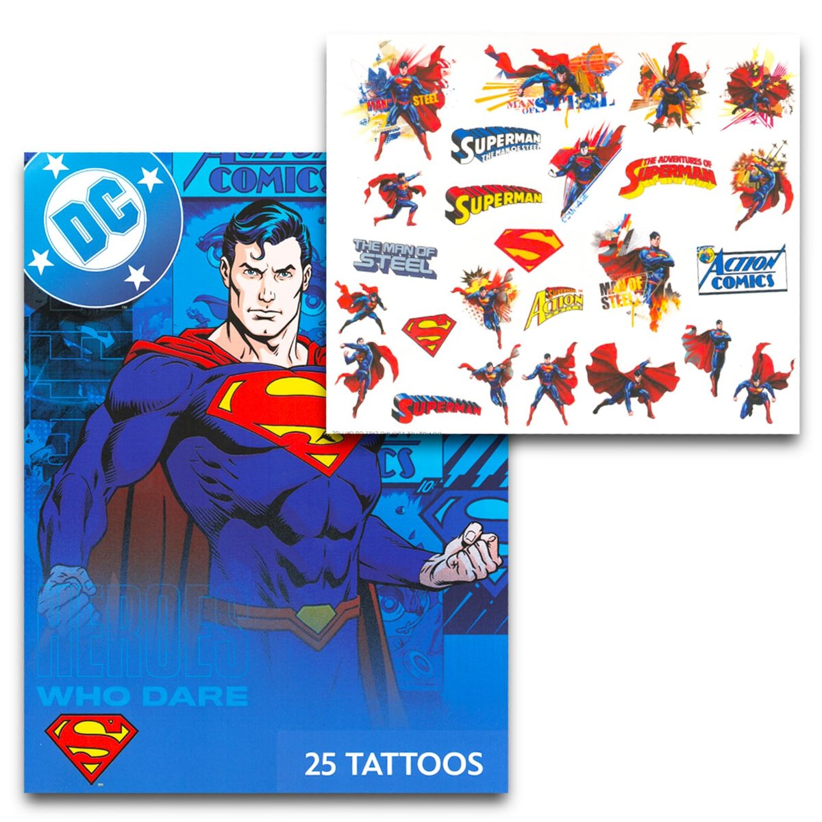 Superhero Tattoos for Kids Bundle – 100 Pcs Marvel & DC Temporary Tattoos | Spiderman, Avengers, Superman, Batman Party Favors - görsel 3