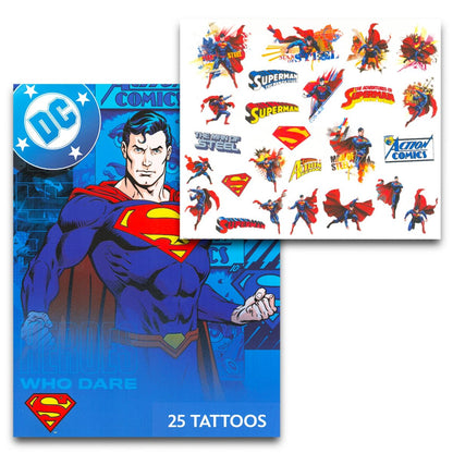 Superhero Tattoos for Kids Bundle – 100 Pcs Marvel & DC Temporary Tattoos | Spiderman, Avengers, Superman, Batman Party Favors