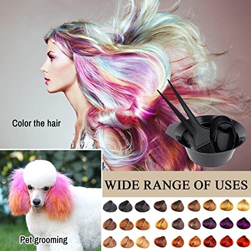 1st Choice Hair Dye Color Brush and Bowl Set – Professional Tint Comb Applicator for Hair Coloring (2 Brushes + Mixing Bowl), Black - görsel 11