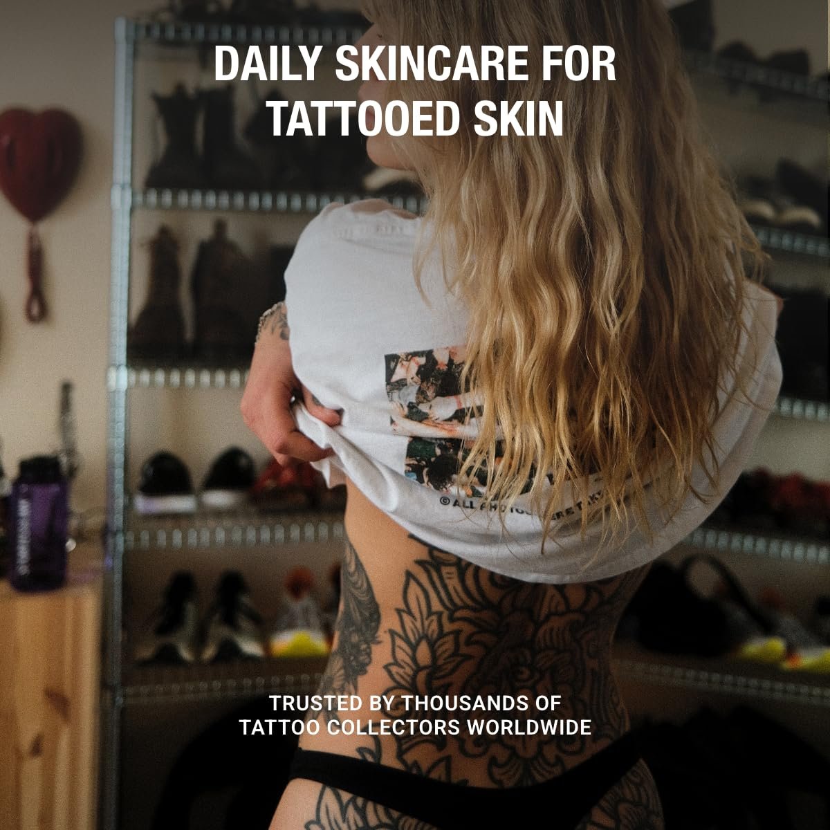 Stories & Ink Tattoo Care Highlighting Body Oil – Instant Glow for Healed Tattoos, Enhances Ink Vibrancy, Lightweight Non-Greasy Daily Hydration, 3.4 Fl Oz Avelisse