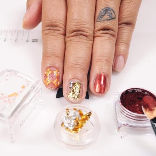 Maniology Sticky Base Coat for Reverse Stamping Nail Art – Adhering Base Coat for Powders, Glitters & Foils (0.4 fl oz) - görsel 3