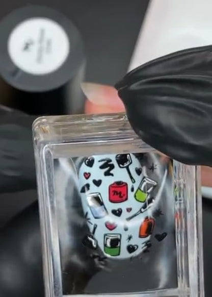 Maniology Sticky Base Coat for Reverse Stamping Nail Art – Adhering Base Coat for Powders, Glitters & Foils (0.4 fl oz)
