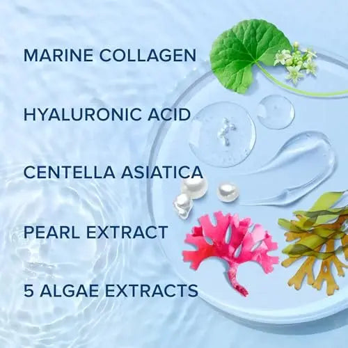 MAREE Collagen Facial Mask with Hyaluronic Acid — Hydrating Sheet Mask for Radiant Skin, Centella Asiatica & Algae Extracts, 6 Count Avelisse