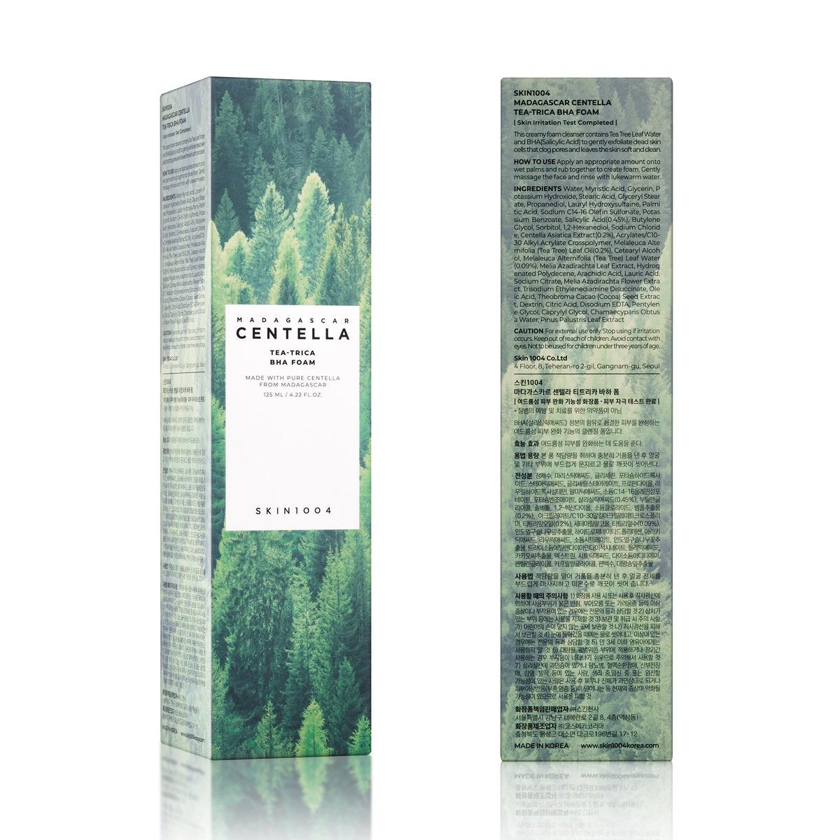 SKIN1004 Tea-Trica BHA Foam – Korean Face Cleanser with Centella Asiatica & Tea Tree for Oil Control & Sebum Balance, 4.22 fl oz - görsel 15