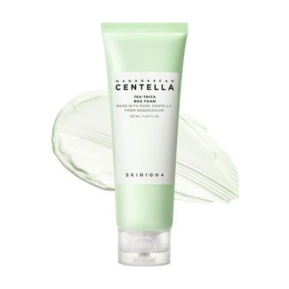 SKIN1004 Tea-Trica BHA Foam – Korean Face Cleanser with Centella Asiatica & Tea Tree for Oil Control & Sebum Balance, 4.22 fl oz