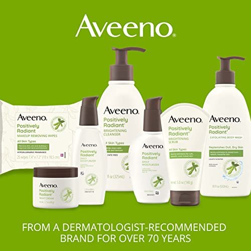 Aveeno Positively Radiant Face Moisturizer with SPF 30 Sunscreen - Hydrating Daily Facial Moisturizer with Soy Extract for Visibly Improved Skin Tone and Texture, Hypoallergenic, Oil-Free, 2.3 FL OZ Avelisse