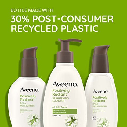 Aveeno Positively Radiant Face Moisturizer with SPF 30 Sunscreen - Hydrating Daily Facial Moisturizer with Soy Extract for Visibly Improved Skin Tone and Texture, Hypoallergenic, Oil-Free, 2.3 FL OZ Avelisse