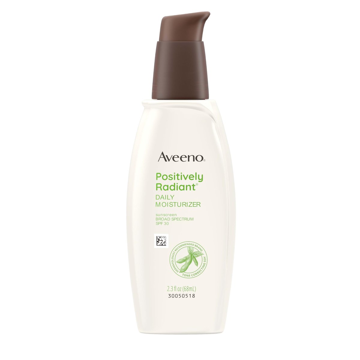 Aveeno Positively Radiant Face Moisturizer with SPF 30 Sunscreen - Hydrating Daily Facial Moisturizer with Soy Extract for Visibly Improved Skin Tone and Texture, Hypoallergenic, Oil-Free, 2.3 FL OZ Avelisse
