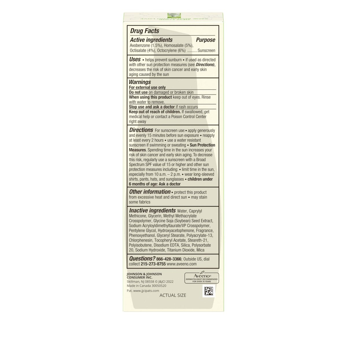 Aveeno Positively Radiant Daily SPF 30 Facial Sunscreen Moisturizer + Soy & Travel Size Daily Moisturizing Cream for Body, Face & Hands, 2-Piece Skincare Bundle Avelisse