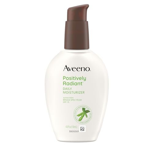 Aveeno Positively Radiant Daily Face Moisturizer with SPF 15 – Hydrating Facial Moisturizer for Radiant Skin, Oil-Free & Hypoallergenic, 4 fl oz Avelisse