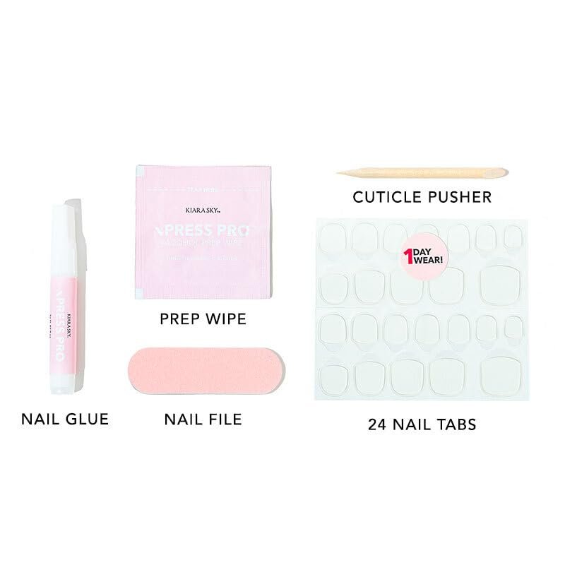 KIARA SKY PROFESSIONAL NAILS XPRESS PRO 100% Acrylic Press On Nails - Pink Ombre (58 Piece Set) - görsel 5