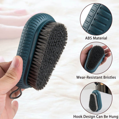 2 Pcs Nail Brush for Cleaning Fingernails - Heavy Duty Finger Nail Scrub Brush with Hanging Rope, Narrow Bristles for Hands and Toes