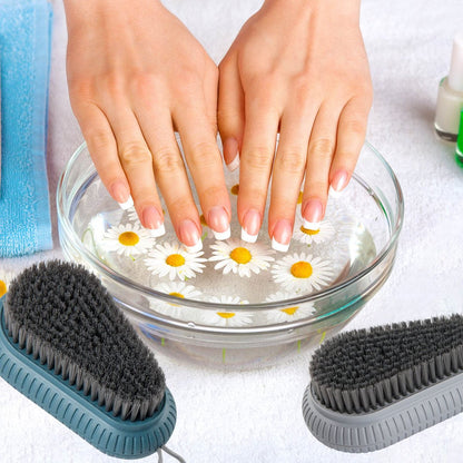 2 Pcs Nail Brush for Cleaning Fingernails - Heavy Duty Finger Nail Scrub Brush with Hanging Rope, Narrow Bristles for Hands and Toes