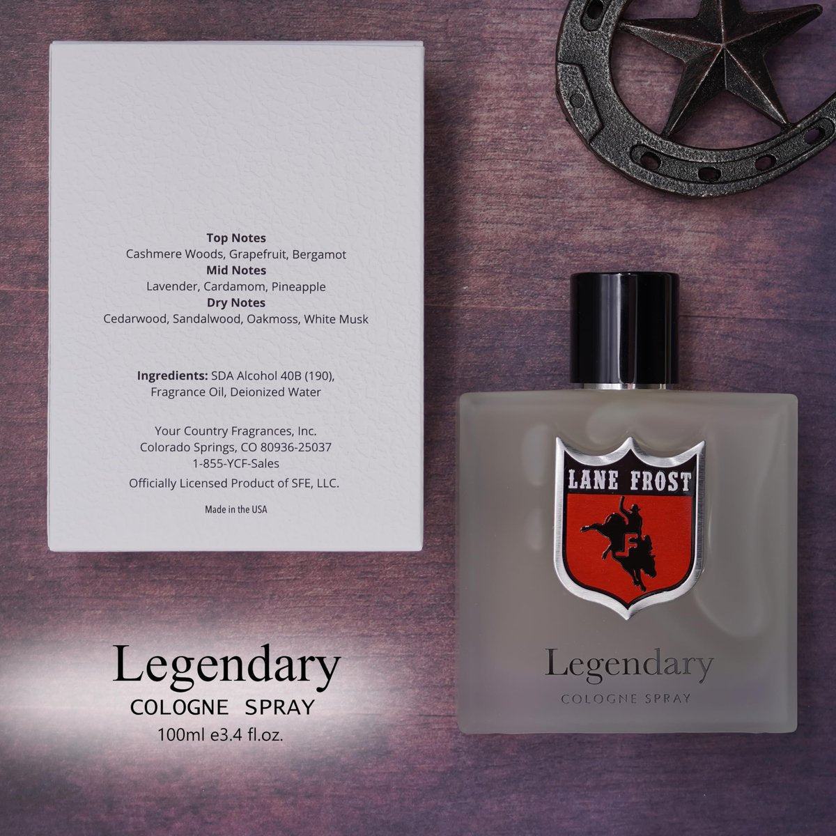 Lane Frost Legendary Cologne - Legendary Frosted Cologne, 3.4 Fl Oz Avelisse