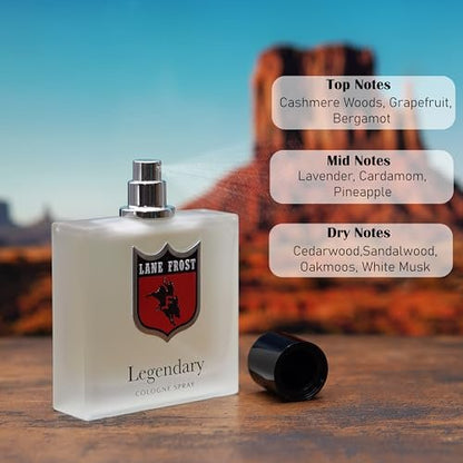 Lane Frost Legendary Cologne - Legendary Frosted Cologne, 3.4 Fl Oz Avelisse