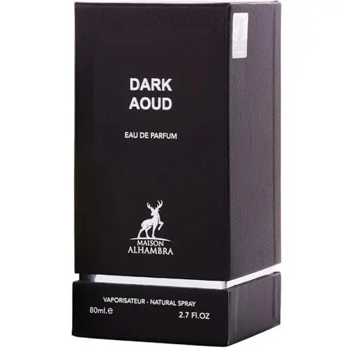 Maison Alhambra Dark Aoud Eau de Parfum – Spicy Woody Oud Oriental Long-Lasting Unisex Fragrance, 2.7 oz / 80 ml Avelisse
