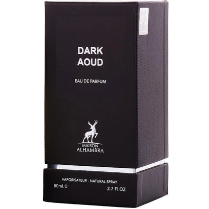 Maison Alhambra Dark Aoud Eau de Parfum – Spicy Woody Oud Oriental Long-Lasting Unisex Fragrance, 2.7 oz / 80 ml Avelisse