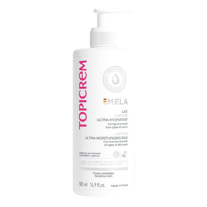 Topicrem Mela Ultra Hydrating Body Lotion - Unifies Skin Tone, Corrects & Prevents Dark Spots, 24h Moisture, 500ml Avelisse