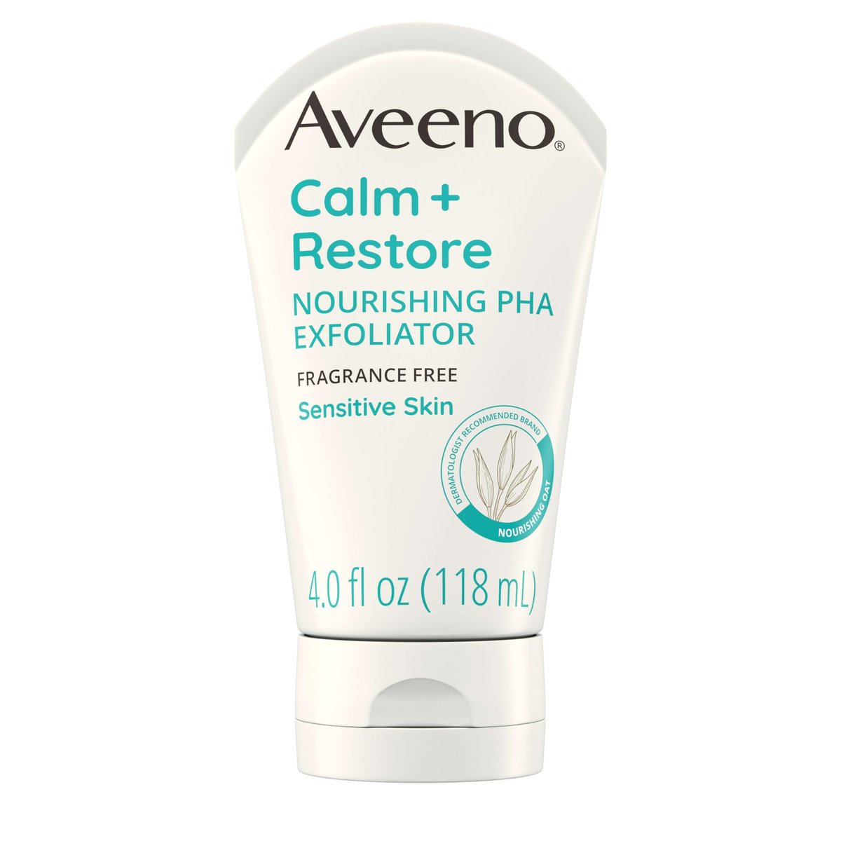 Aveeno Calm + Restore Nourishing PHA Facial Exfoliator for Sensitive Skin, Fragrance-Free & Non-Abrasive Oat Formula, Hypoallergenic, 4 fl. oz Avelisse