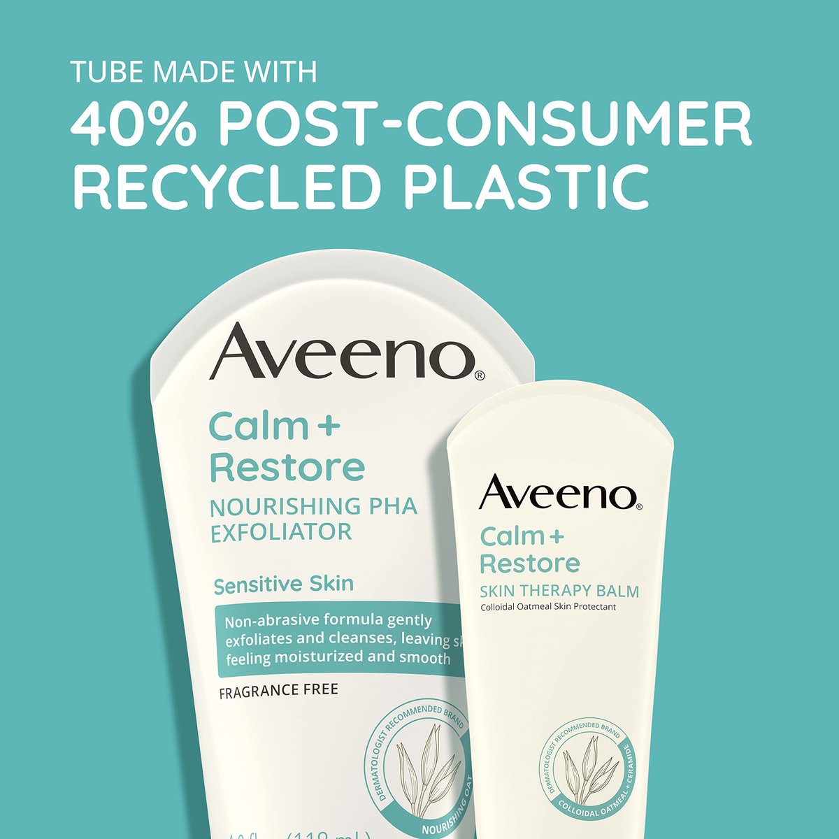 Aveeno Calm + Restore Nourishing PHA Facial Exfoliator for Sensitive Skin, Fragrance-Free & Non-Abrasive Oat Formula, Hypoallergenic, 4 fl. oz Avelisse