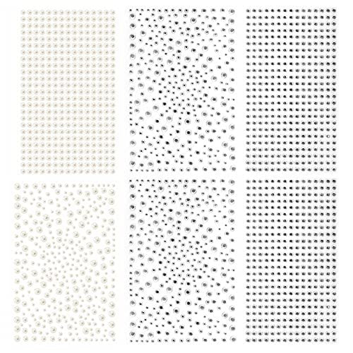 2100 Clear Rhinestone Stickers Self Adhesive - Shiny Diamond & Pearl Gems for Face, Nail Art, DIY Crafts, Phone & Hair Decor - Ivory - görsel 2