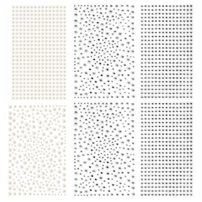 2100 Clear Rhinestone Stickers Self Adhesive - Shiny Diamond & Pearl Gems for Face, Nail Art, DIY Crafts, Phone & Hair Decor - Ivory