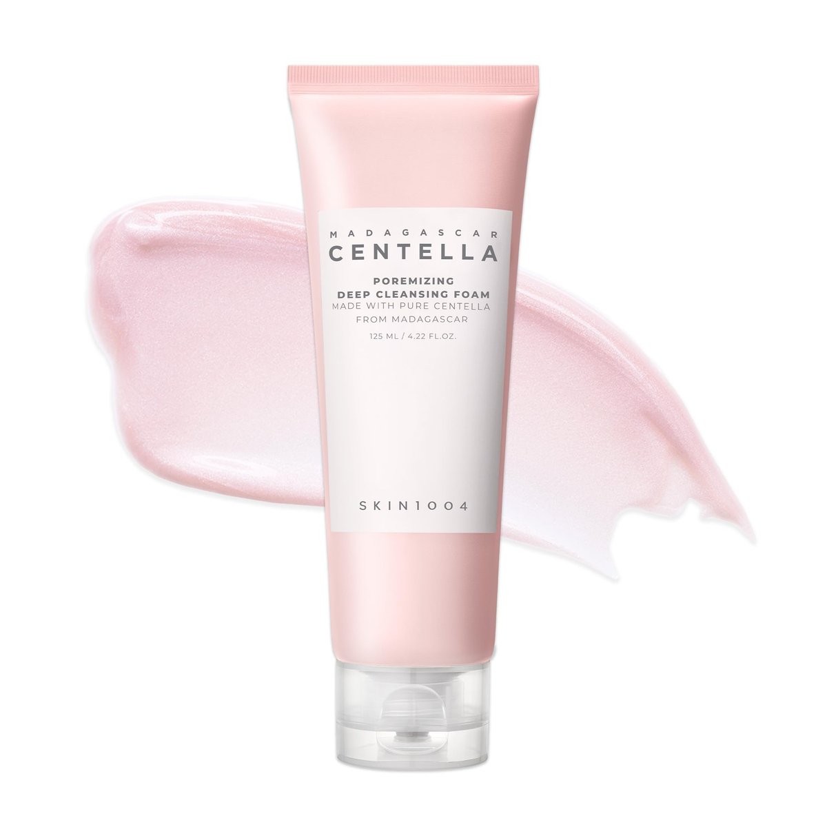 SKIN1004 Poremizing Deep Cleansing Foam with Himalayan Pink Salt & Centella Asiatica - 4.23 fl.oz (125ml) Korean Face Cleanser for Pore Care Avelisse