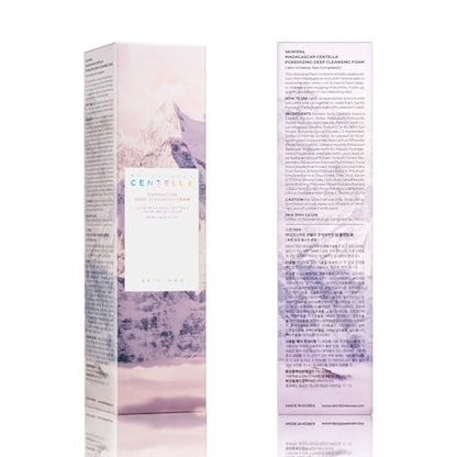 SKIN1004 Poremizing Deep Cleansing Foam with Himalayan Pink Salt & Centella Asiatica - 4.23 fl.oz (125ml) Korean Face Cleanser for Pore Care Avelisse
