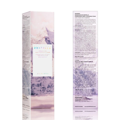 SKIN1004 Poremizing Deep Cleansing Foam with Himalayan Pink Salt & Centella Asiatica - 4.23 fl.oz (125ml) Korean Face Cleanser for Pore Care Avelisse