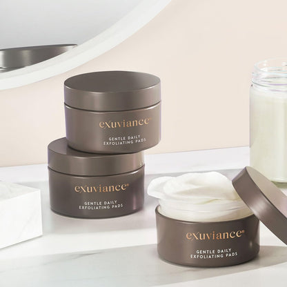 EXUVIANCE Gentle Daily Exfoliating Face Pads with PHA, Vitamin C & E, Green Tea & Cucumber Extracts, 60 Pads Avelisse