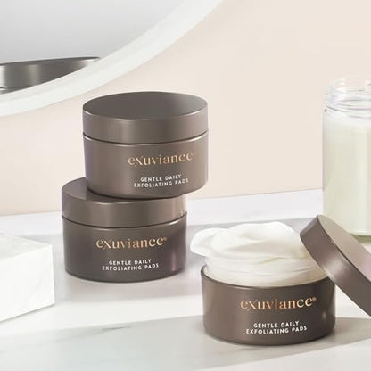 EXUVIANCE Gentle Daily Exfoliating Face Pads with PHA, Vitamin C & E, Green Tea & Cucumber Extracts, 60 Pads Avelisse