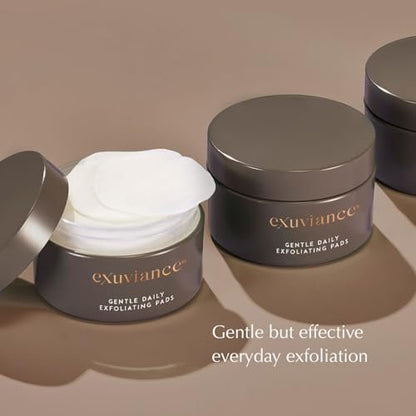 EXUVIANCE Gentle Daily Exfoliating Face Pads with PHA, Vitamin C & E, Green Tea & Cucumber Extracts, 60 Pads Avelisse