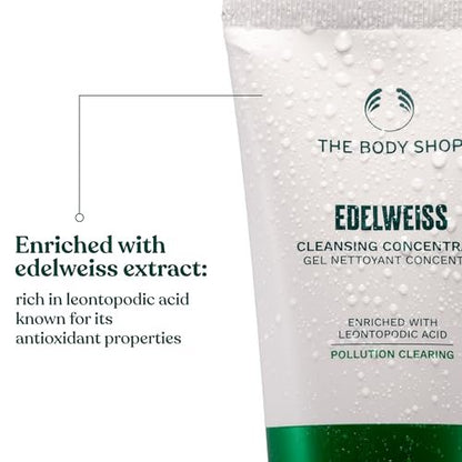The Body Shop Edelweiss Cleansing Concentrate – Gentle Facial Cleanser for Tired, Dehydrated Skin – Vegan – 100ml