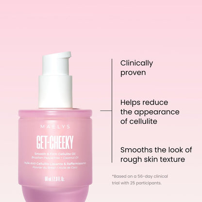 MAËLYS GET-CHEEKY Body Oil for Women - Cellulite Massage Oil with Shea Butter & Vitamin E - 2 Fl Oz Avelisse