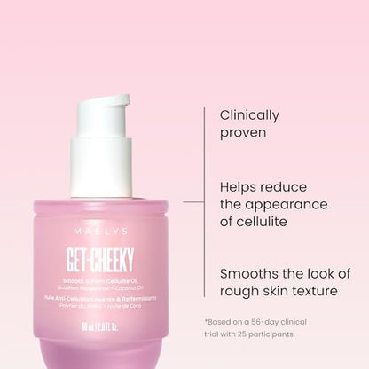 MAËLYS GET-CHEEKY Body Oil for Women - Cellulite Massage Oil with Shea Butter & Vitamin E - 2 Fl Oz Avelisse