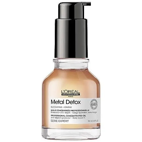 L'Oréal Professionnel Paris Metal Detox Leave-In Oil - Detoxifies, Prevents Damage and Prolongs Hair Color With Shine, For All Hair Types Avelisse