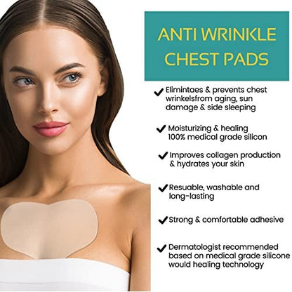 AGOPLEE Chest Wrinkle Pads - Pack of 5 Medical Grade Anti-Aging Skin Firming Patches for Décolleté & Neck Avelisse