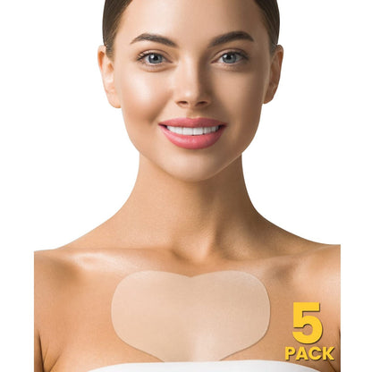AGOPLEE Chest Wrinkle Pads - Pack of 5 Medical Grade Anti-Aging Skin Firming Patches for Décolleté & Neck Avelisse
