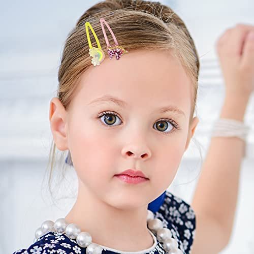 Wingchold 16-Piece Unicorn, Butterfly, Flower, Rabbit Hair Clips Set - Sparkly Rainbow Hair Accessories for Toddlers & Kids, Party Favors & Birthday Gifts - görsel 10