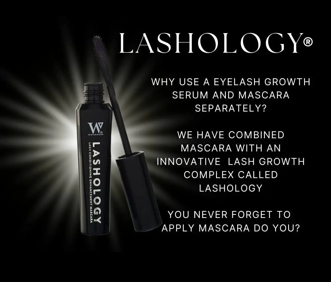 Watermans Lashology Eyelash Growth Mascara in Black – Lash Serum & Mascara for Thicker, Stronger, Fuller, Longer Lashes Avelisse