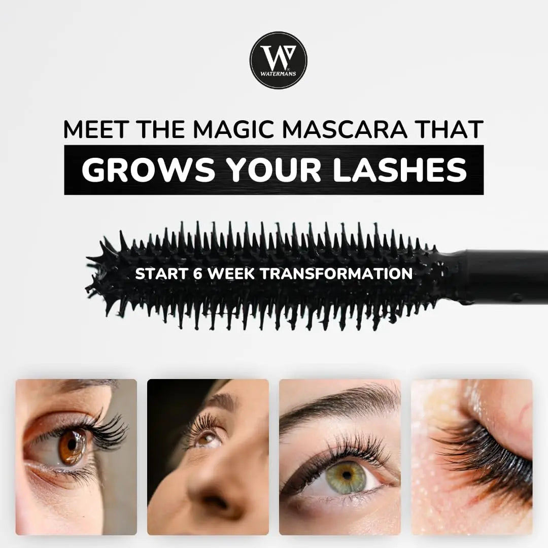 Watermans Lashology Eyelash Growth Mascara in Black – Lash Serum & Mascara for Thicker, Stronger, Fuller, Longer Lashes Avelisse