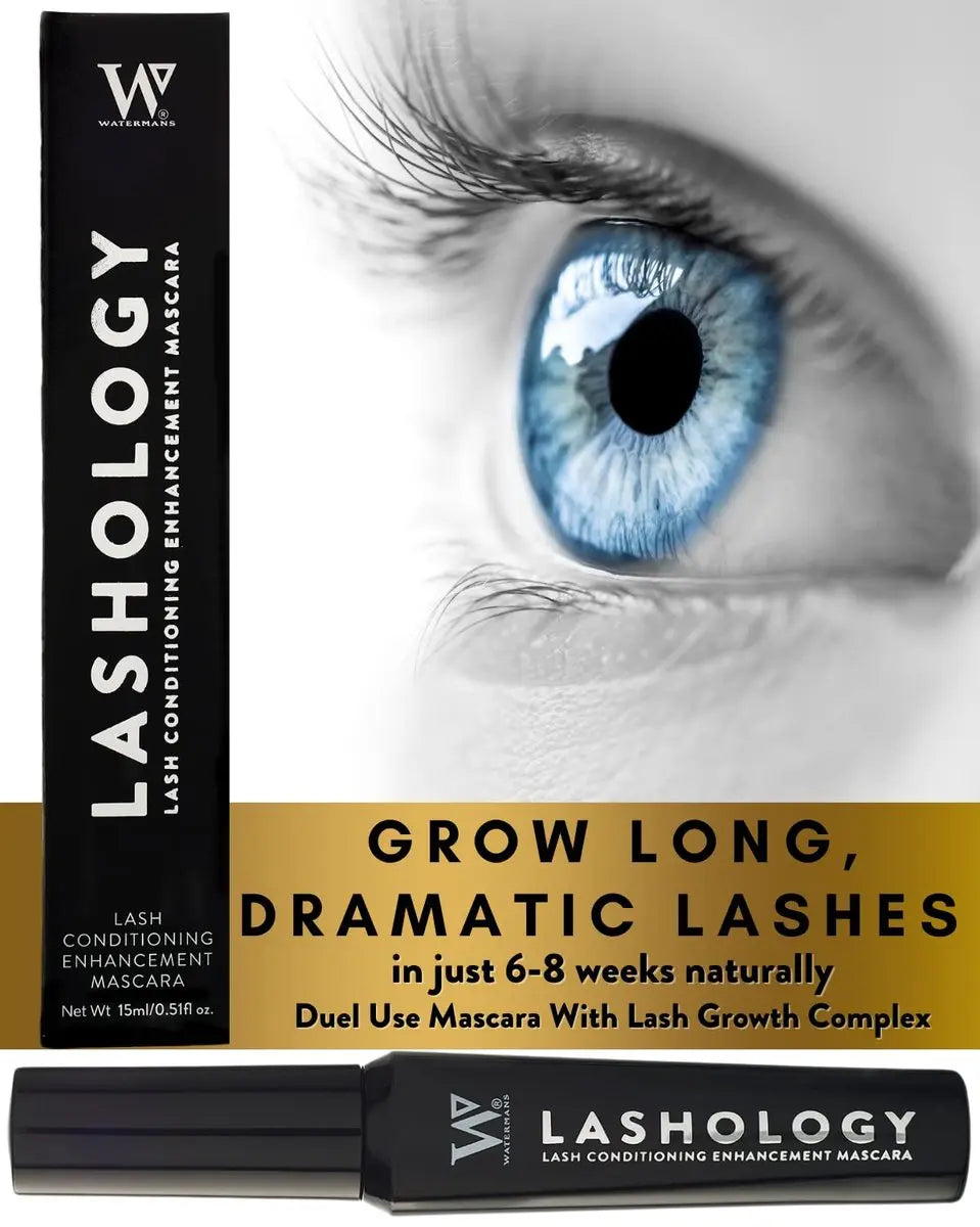 Watermans Lashology Eyelash Growth Mascara in Black – Lash Serum & Mascara for Thicker, Stronger, Fuller, Longer Lashes Avelisse