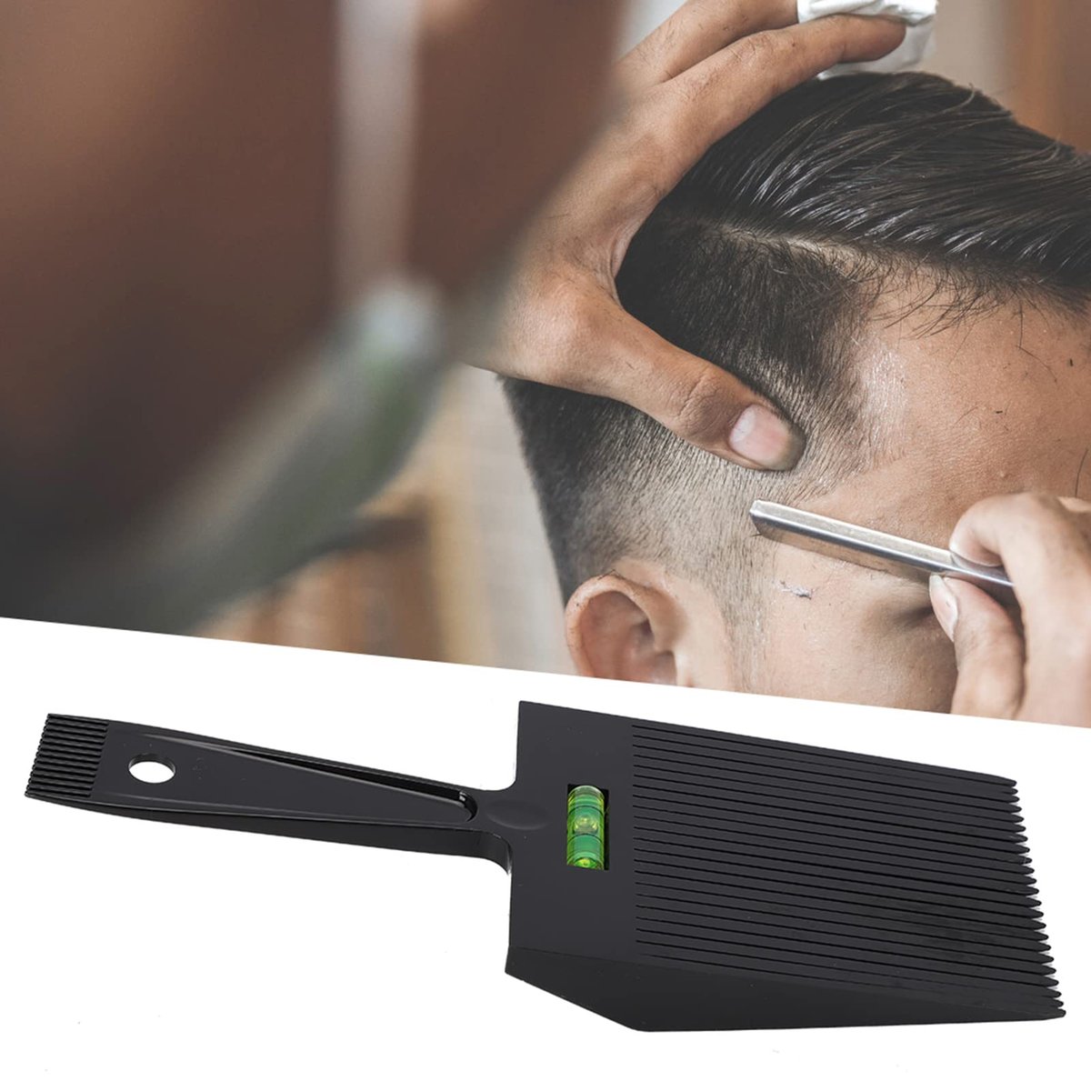 Joyzan Flat Top Guide Hair Comb - Precision Leveling Comb for Barber Cuts, Clipper Cutting Angle Adjustment, Large Teeth Styling Tool for Home and Salon - görsel 5