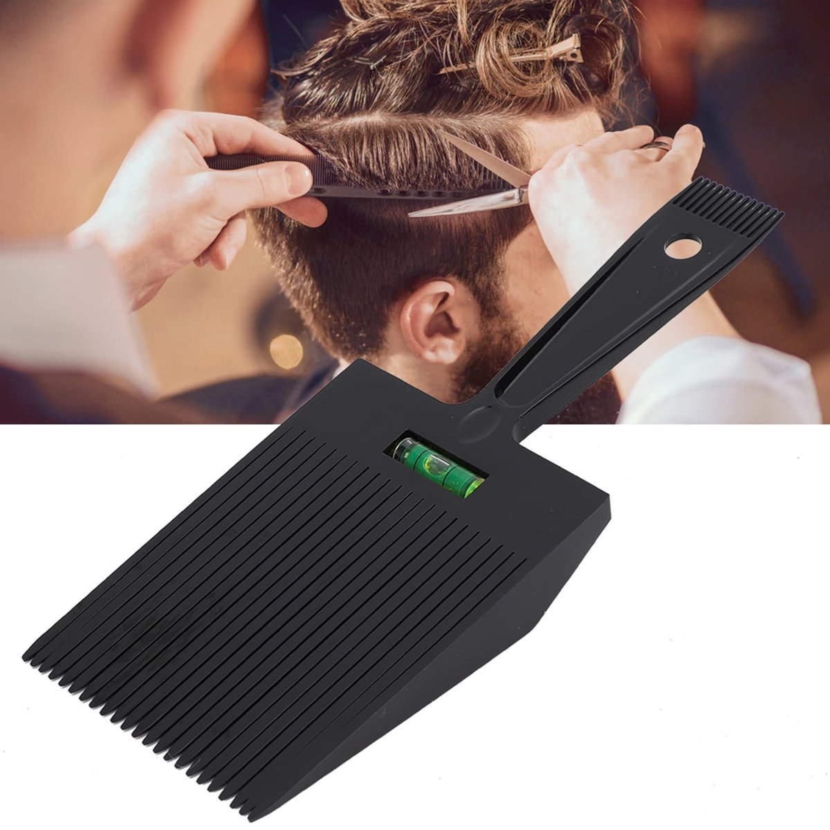 Joyzan Flat Top Guide Hair Comb - Precision Leveling Comb for Barber Cuts, Clipper Cutting Angle Adjustment, Large Teeth Styling Tool for Home and Salon - görsel 3
