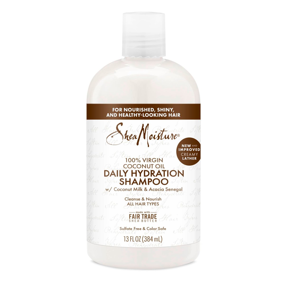 Shea Moisture Daily Hydration Shampoo with 100% Virgin Coconut Oil, Coconut Milk & Acacia Senegal - 13 fl oz - görsel 1