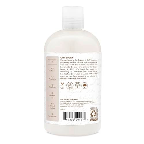 Shea Moisture Daily Hydration Shampoo with 100% Virgin Coconut Oil, Coconut Milk & Acacia Senegal - 13 fl oz - görsel 8
