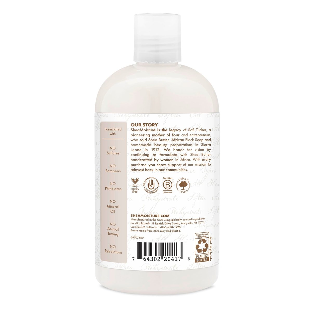 Shea Moisture Daily Hydration Shampoo with 100% Virgin Coconut Oil, Coconut Milk & Acacia Senegal - 13 fl oz - görsel 7